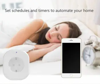 

SPP-EU-01 EU Plug 220V-240V 10A Metering Version WIFI Smart Socket Timing Remote Control Work With Amazon Alexa / Google