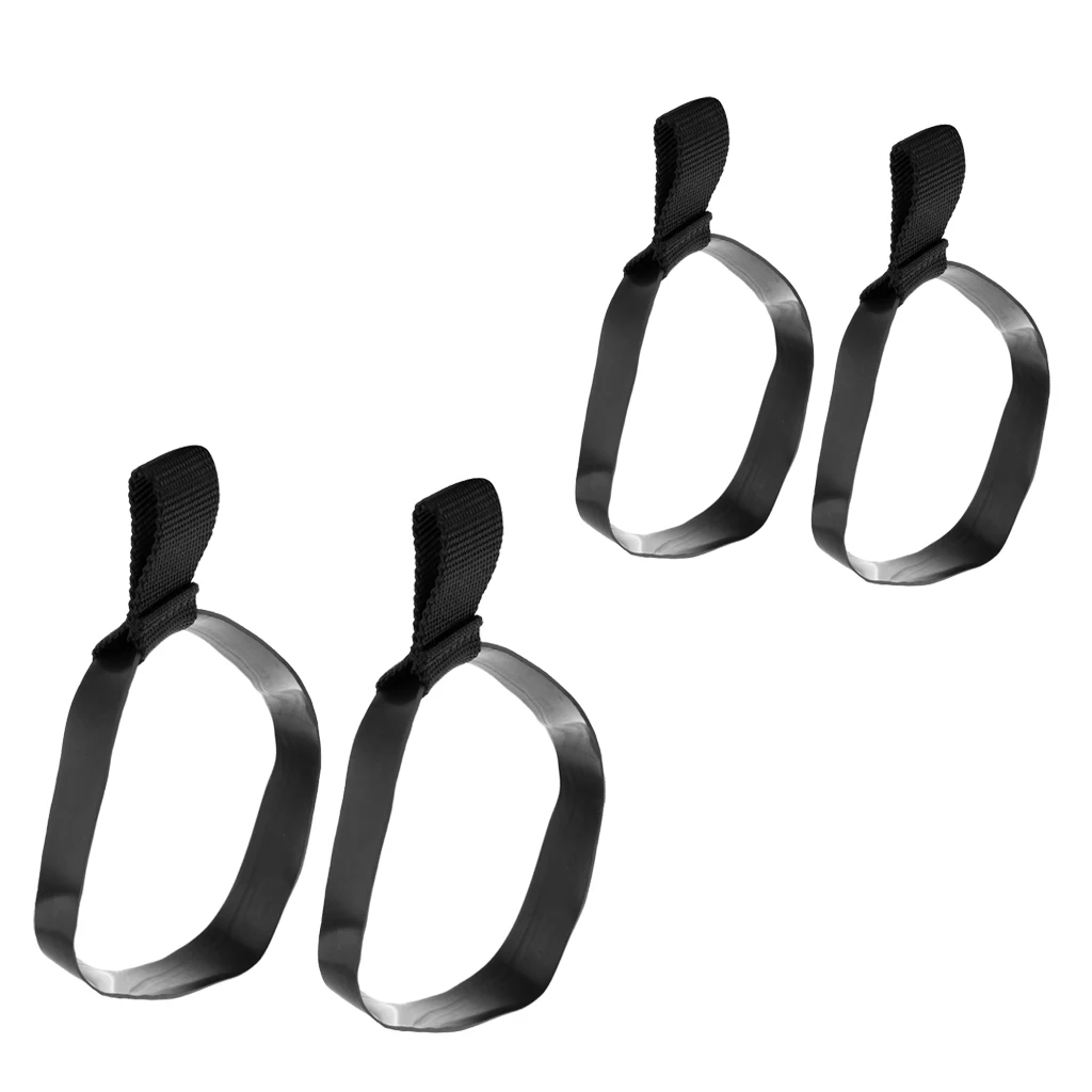 4Pcs Black Rubber Tech Scuba Diving 6L 12L Stage Bottle Hose Retainer & Loop