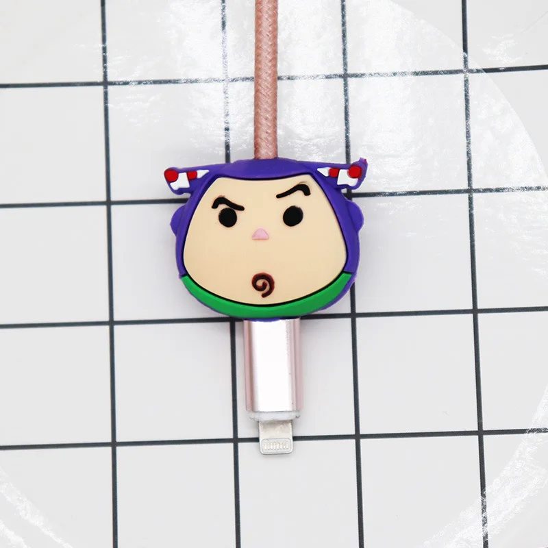 H Милые животные мультфильм телефон протектор укуса кабель Chomper животных провода Держатель chompers для iphone USB кабель Шнур зарядное устройство защита - Цвет: H