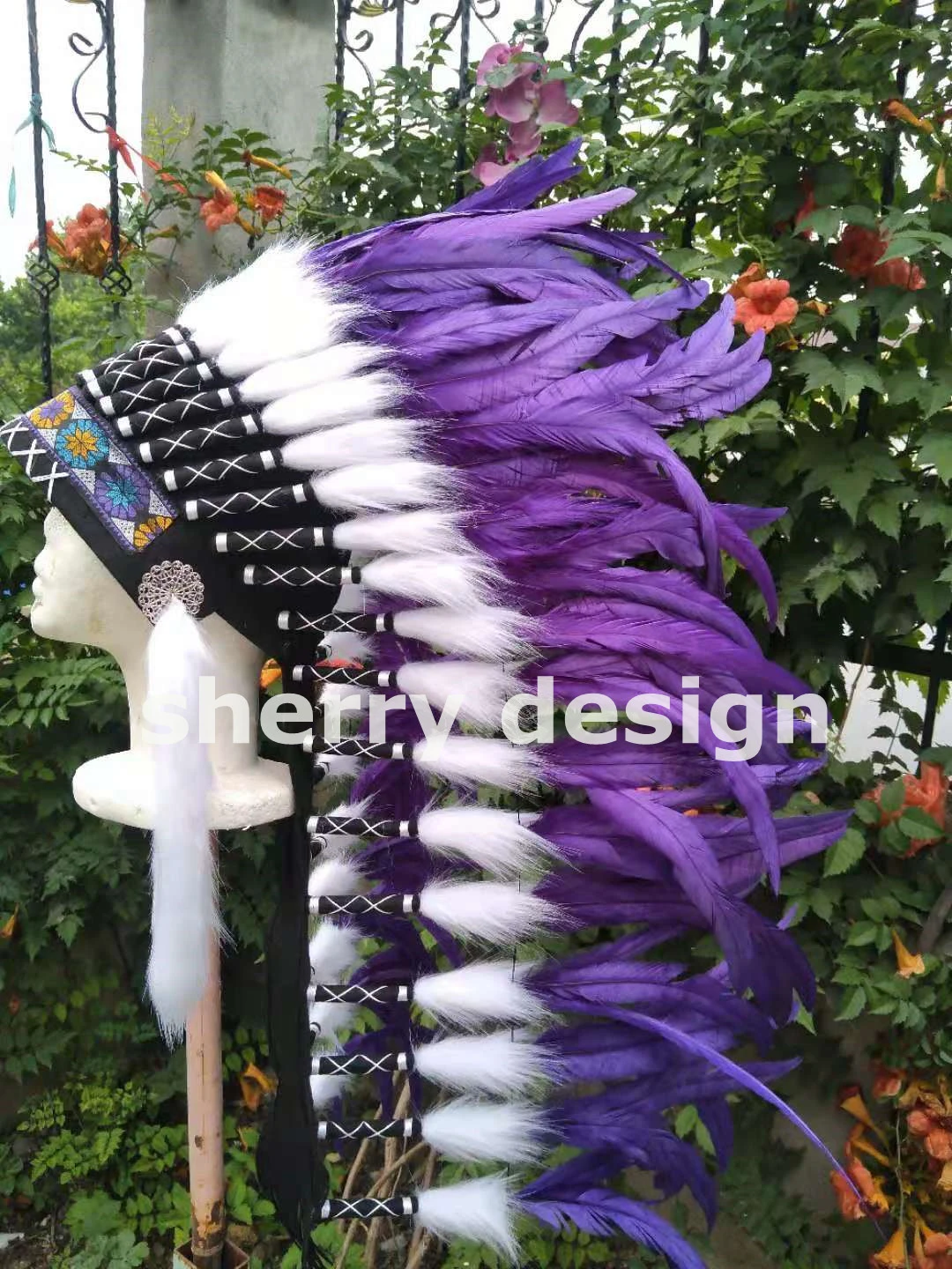 Purple indian headdress Clearance