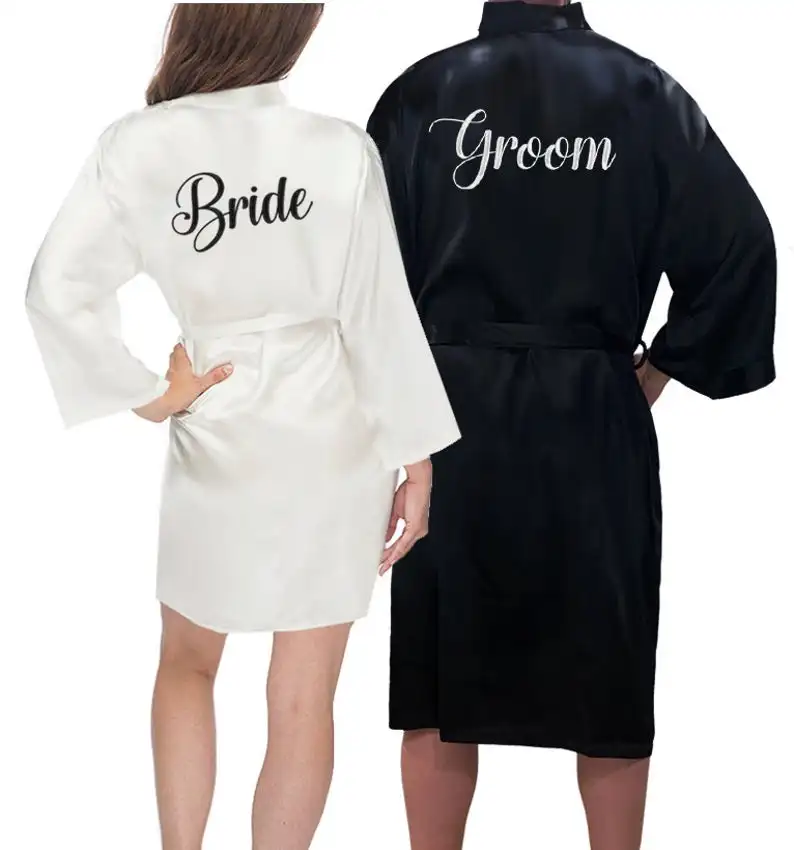 Personalized Bride & Groom Robes Set Monogrammed His and Hers Robes ...