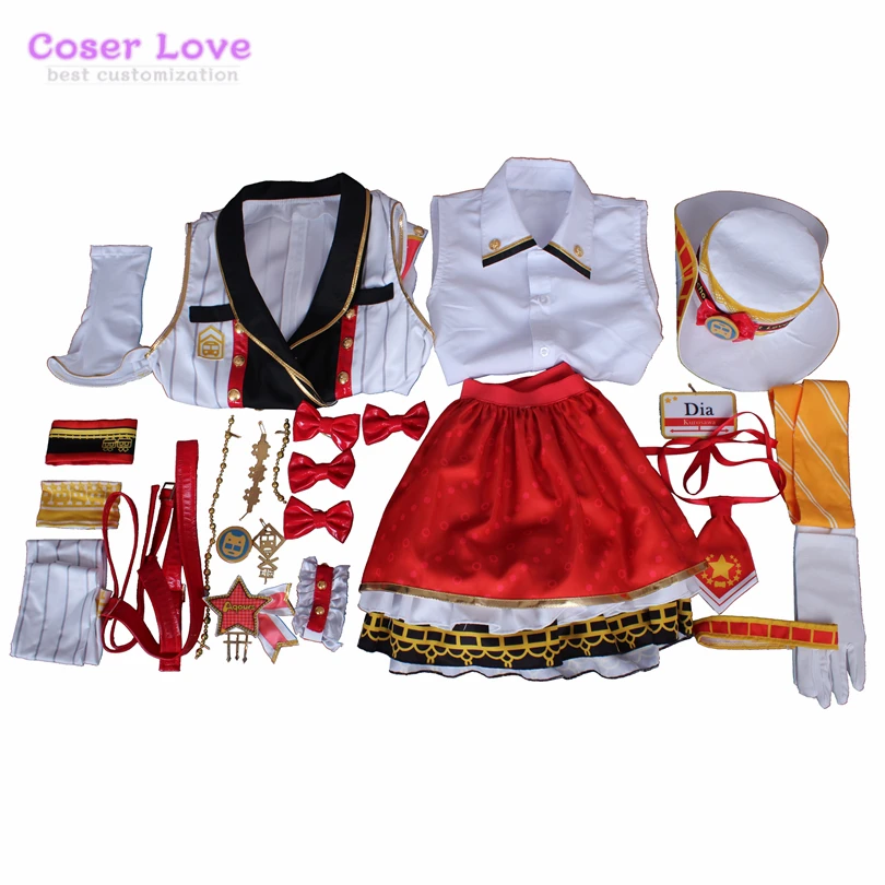 LoveLive! Солнечном свете! Aqours поезд Kurosawa Dia косплей костюм карнавал Хэллоуин Рождество вечерние