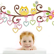 ZY1007 международная торговля горячие продажи/цвет мультфильм сова на ветке фото стены детской комнаты Настенные наклейки для детского сада