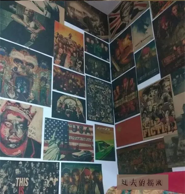 Большая рыба кино дома декоративная живопись белый крафт бумага постер