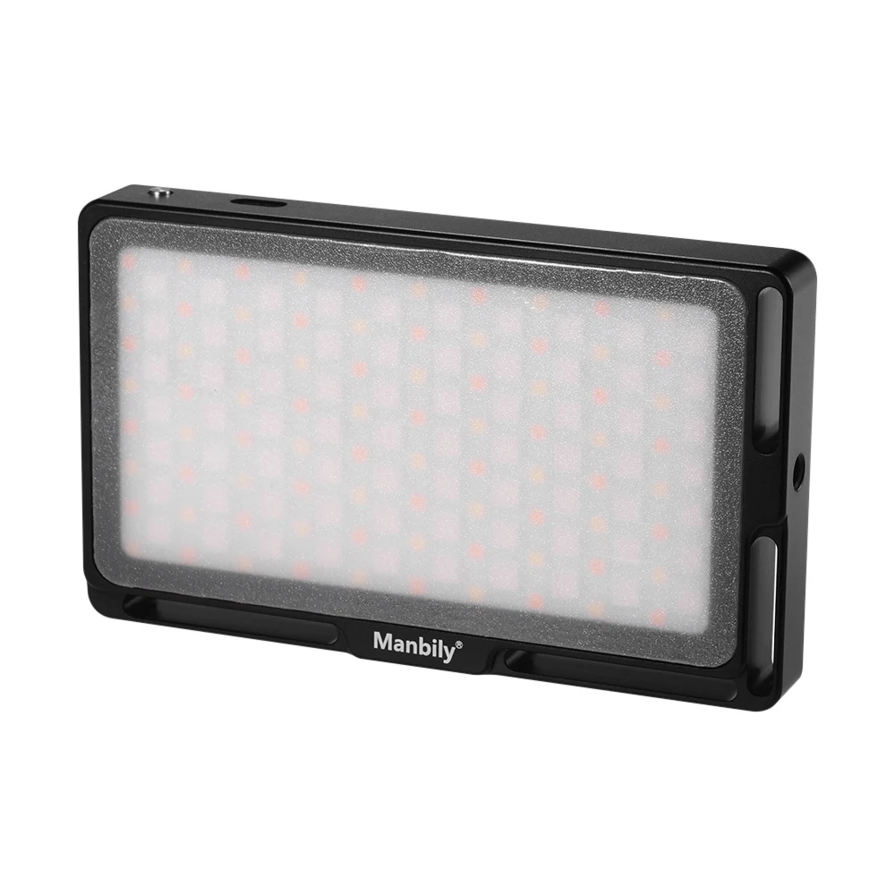 Manbily Светодиодная панель видео световая панель 2500 K-8500 K мини Карманная камера заполняющая свет+ O светодиодный экран для YouTube DSLR камера портретное видео - Цвет: Черный