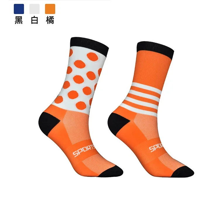 Профессиональные носки для велоспорта мужские и женские спортивные носки для велосипеда Дышащие носки для шоссейного велосипеда носки для гонок на открытом воздухе 4 цвета - Цвет: yuan-jv