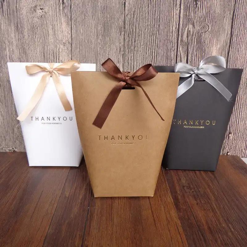 10pcs Thank You Paper Bag Creative Gift Bag Gift Packaging Candy Kraft Paper Bag Wedding Gift Box Cookie Gift Bags Wrapping Su Aliexpress
