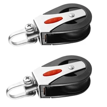 2x 1500Lbs шкив блок Универсальная головка одиночный шкив Вертлюг бегун