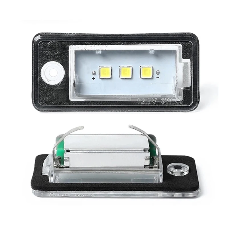 2Pcs No Error LED License Plate Light Number Plate Module Lamps White For Audi Q