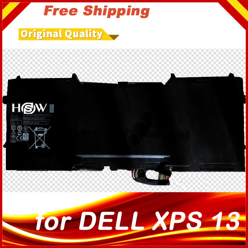 Аккумулятор для ноутбука Dell XPS 13 7 6 9343 RWT1R DIN02 0N7T6 0DRRP 56 Вт/ч 9350 в подлинный 90V7W JHXPY 5K9CP