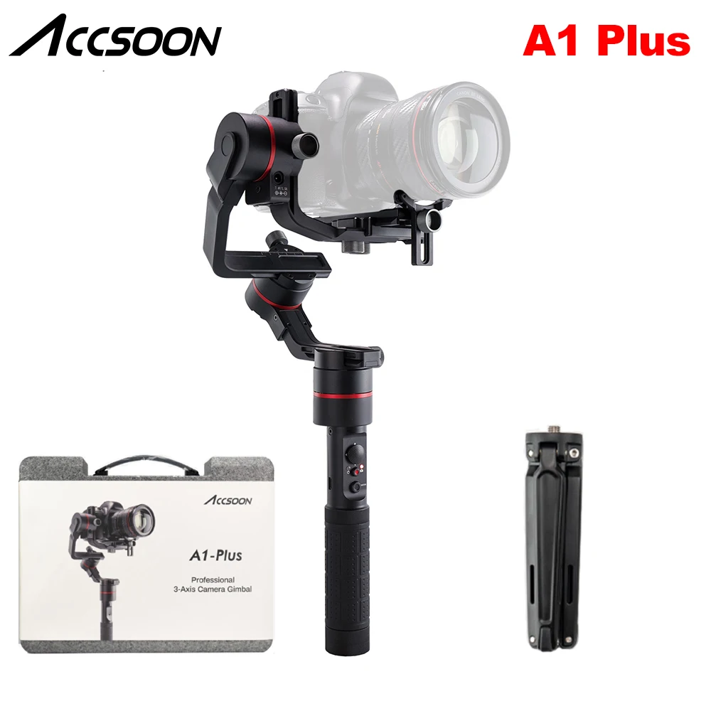 Accsoon A1 плюс 3-осевой ручной шарнирный стабилизатор для камеры GoPro 3,6 кг грузоподъемность полный визуальный без крышки Для беззеркальных цифровых зеркальных фотоаппаратов Камера PK Zhiyun