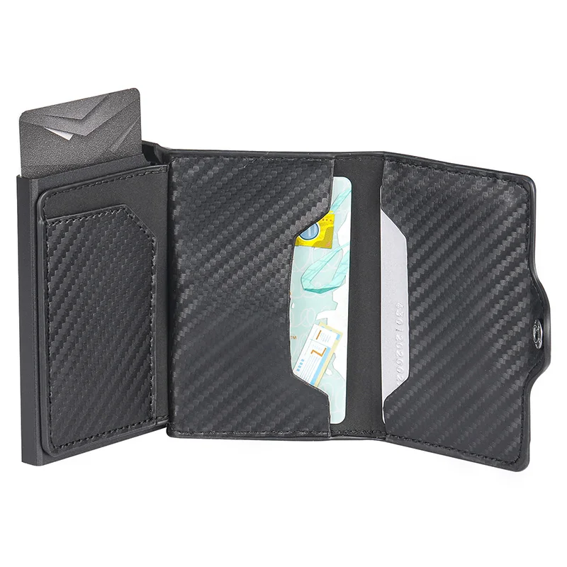 Carteira Airtag de Couro pu Luxo Bolsa de Cartão Masculino Rfid com Suporte de Etiqueta Aérea Porta-moedas Feminino Anti-perdido - Image 2