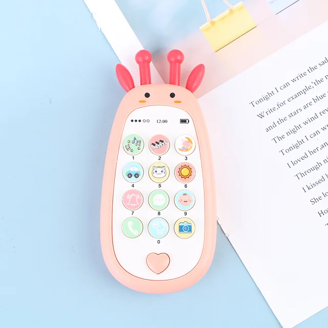 Educational Toy Cellphone W/ LED Baby Kid Educational Phone Model Chrismtas Gift Children Mobile Phone Baby Glue Biting Toys 4