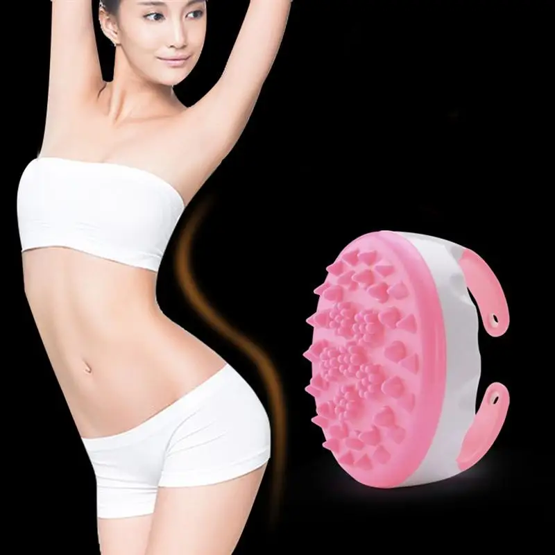 Portable Handheld Silicone Massage Brush Foot Massager Shower Brush Bath Massager For Slimming Women Shaping Beauty