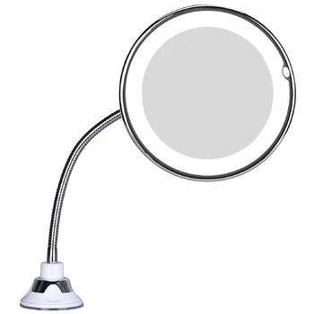 

Led 10X nifying Makeup Mirror Lighted Vanity Bathroom Round Mirror with 360 Degree Swivel Rotation, Flexible