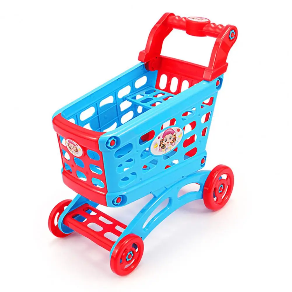Chariot de courses à roues flexibles pour enfants, poignées amovibles,  jouets d'épicerie colorés, jeu de simulation - AliExpress