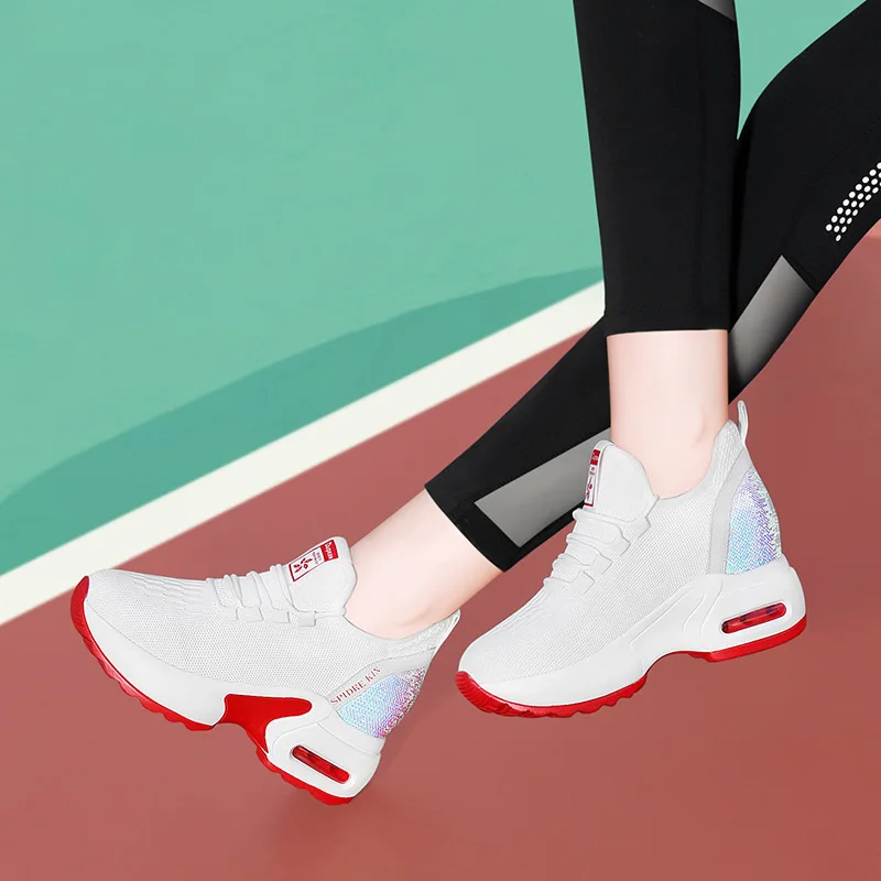 

INS Athletic Shoes Super Fire WOMEN'S Shoes 2019 New Style Flat Elevator Thick Bottomed Casual Shoes Spring Versatile Dad Shoes
