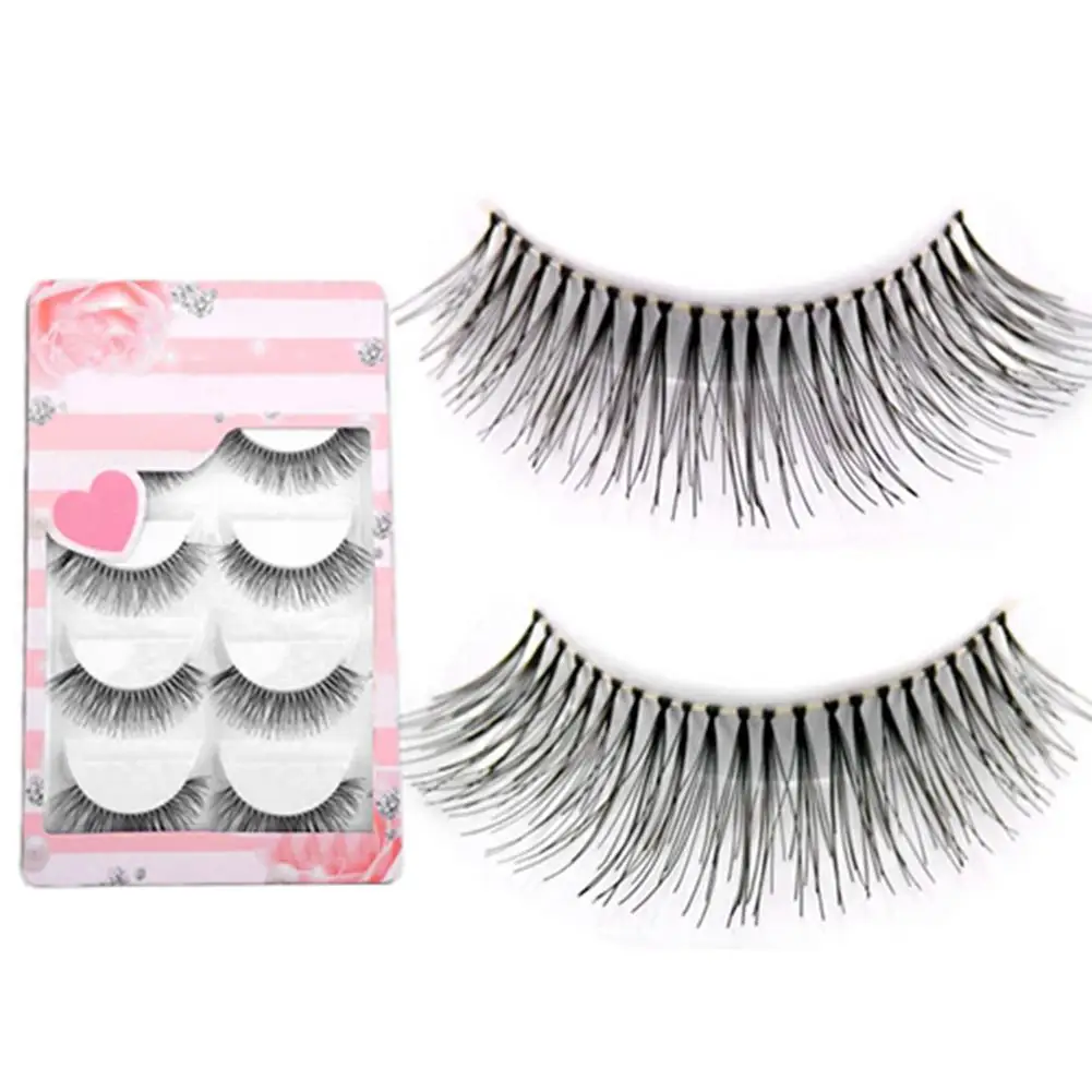 5 Pairs Natural Sparse Cross Eye Lashes Extension Makeup Long False Eyelashe Tools Accessories reusable eyelash set | Красота и