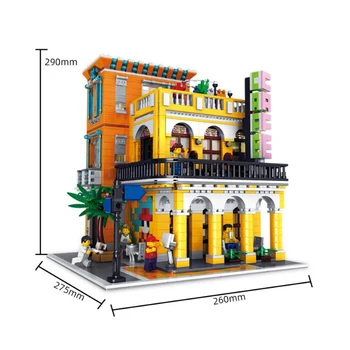 

IN STOCK lepinblocks Havana Coffee Shop Brick Bank Ice cream creator expert Model Building Bricks Kids Toy Children Toys Gift