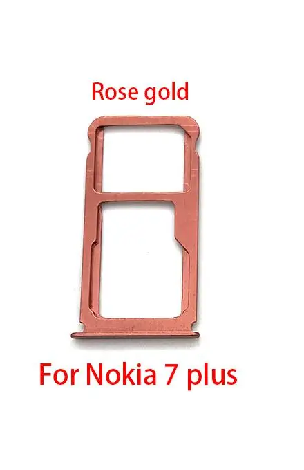 Слот для sim-карты SD лоток держатель адаптер для Nokia 6 8 7 Plus/5,1 Plus X5 - Цвет: 7 Plus Rose Gold