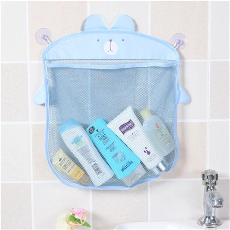 Baby Bathroom Mesh Bag Sucker Design For Bath Toys Kids Basket Cartoon Animal Shapes Cloth Sand Toys Storage Beach Net Bag 2