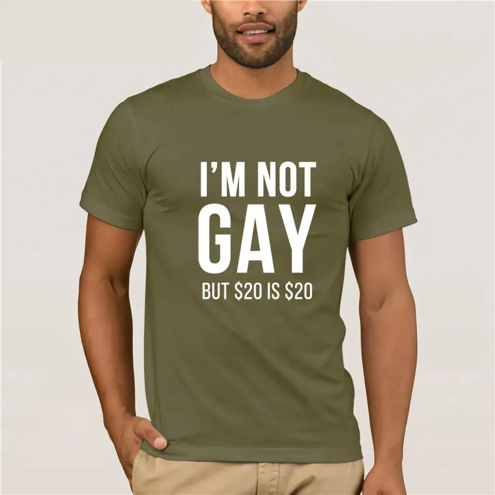 Im Not Gay But 20 is Funny Humour футболка топ шутка подарок новая унисекс Забавные топы