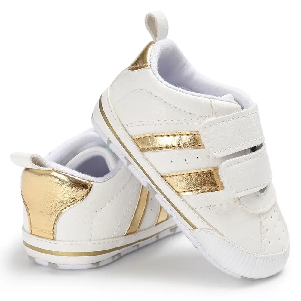 Детская обувь для малышей для маленьких мальчиков с мягкой подошвой Обувь для малышей, мокасины для новорожденных до 18 месяцев - Цвет: Золотой