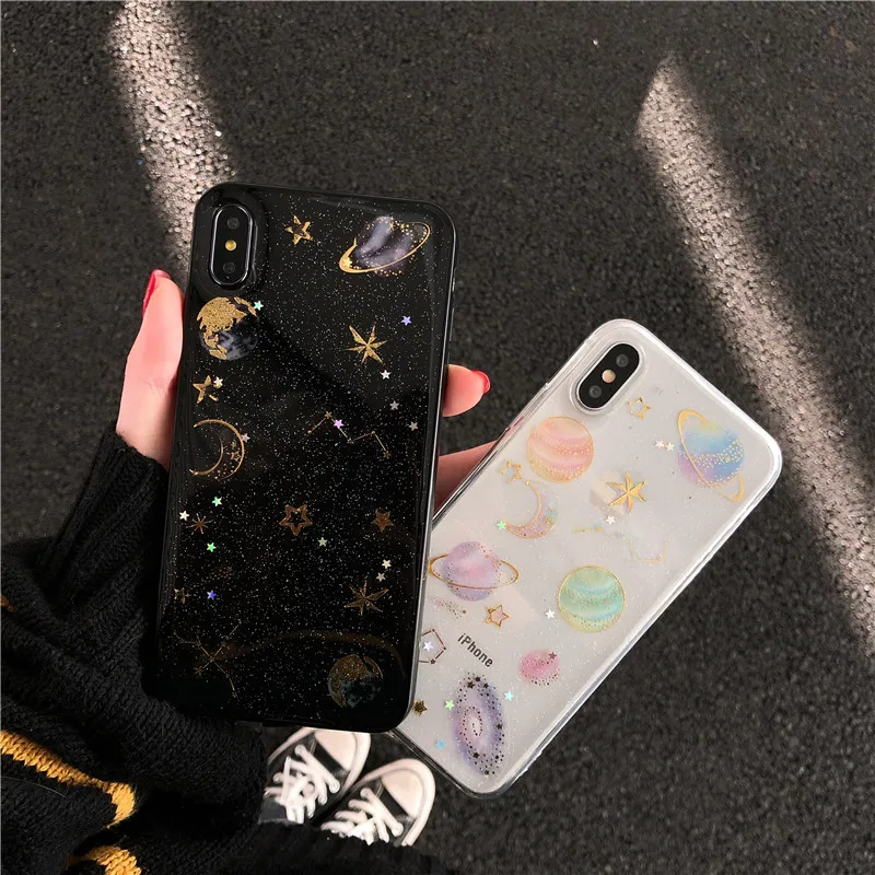 Красивая космическая планета Desogn сотовый телефон чехол для iPhone 6 7 8 S Plus X XR XS XSMAX