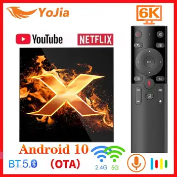 

OTA BT5.0 Andriod 10.0 TV Box Android 10 6K Media Player Google Voice Assistant 2.4&5G Dual wifi AC Netflix Youtube Vontar TVBOX