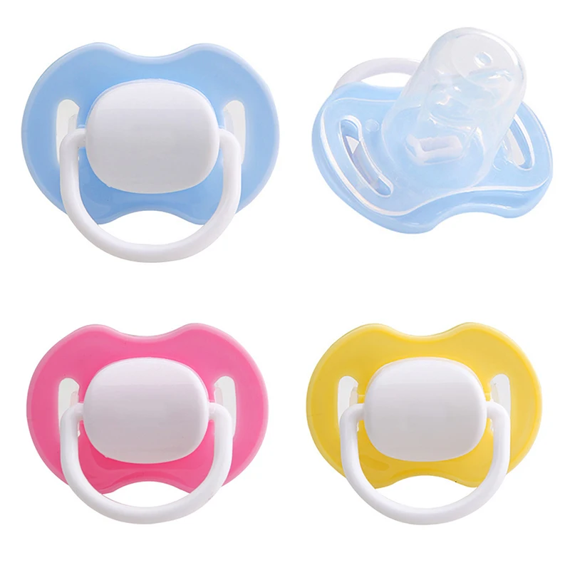 New Baby Pacifier Cute Silicone Infant Nipple With Cover Baby Soother