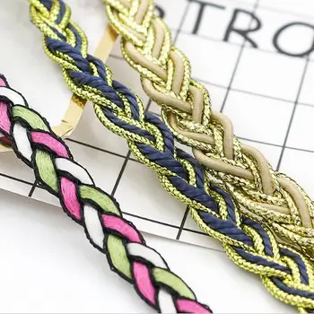 

50Meters Gold Lace Trim Ribbon Curve Lace Fabric Sewing Centipede Braided Lace Wedding Craft DIY Clothes Accessories Home Decor