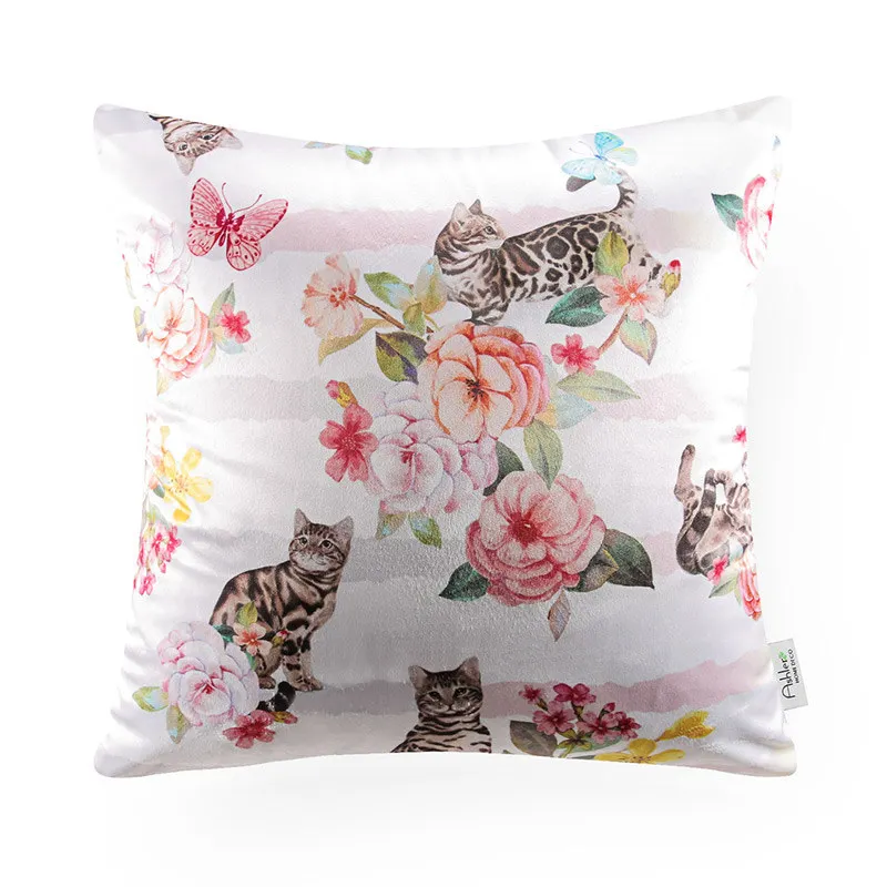 [MPK Store] Милая мультяшная Подушка кошка декоративная наволочка чехол для дивана