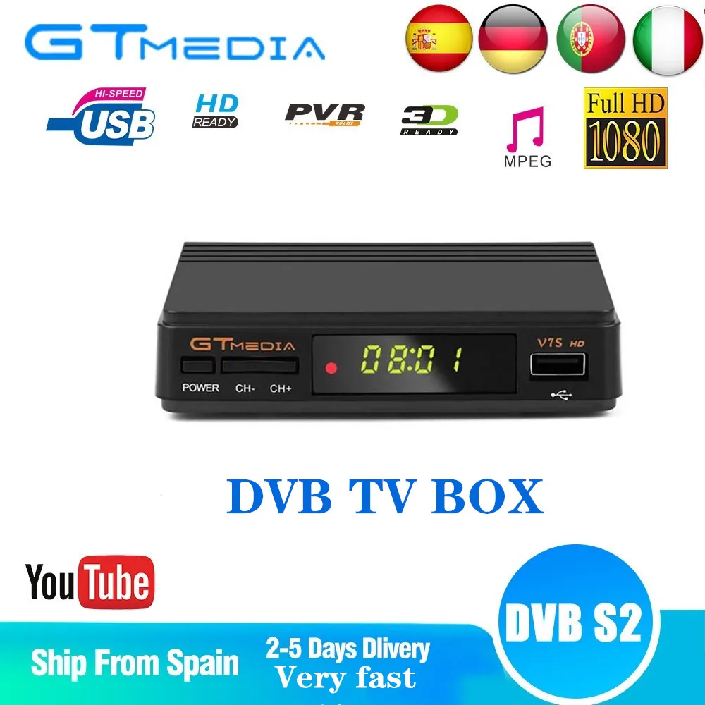 Горячая Распродажа спутниковый телевизионный ресивер Gtmedia V7S hd рецептор