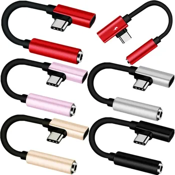 

2 in 1 Type C To 3.5mm Earphone Jack Charging Cable Adapter Aux Audio Type-c Cable Charging Converter For Xiaomi Redmi Samsung