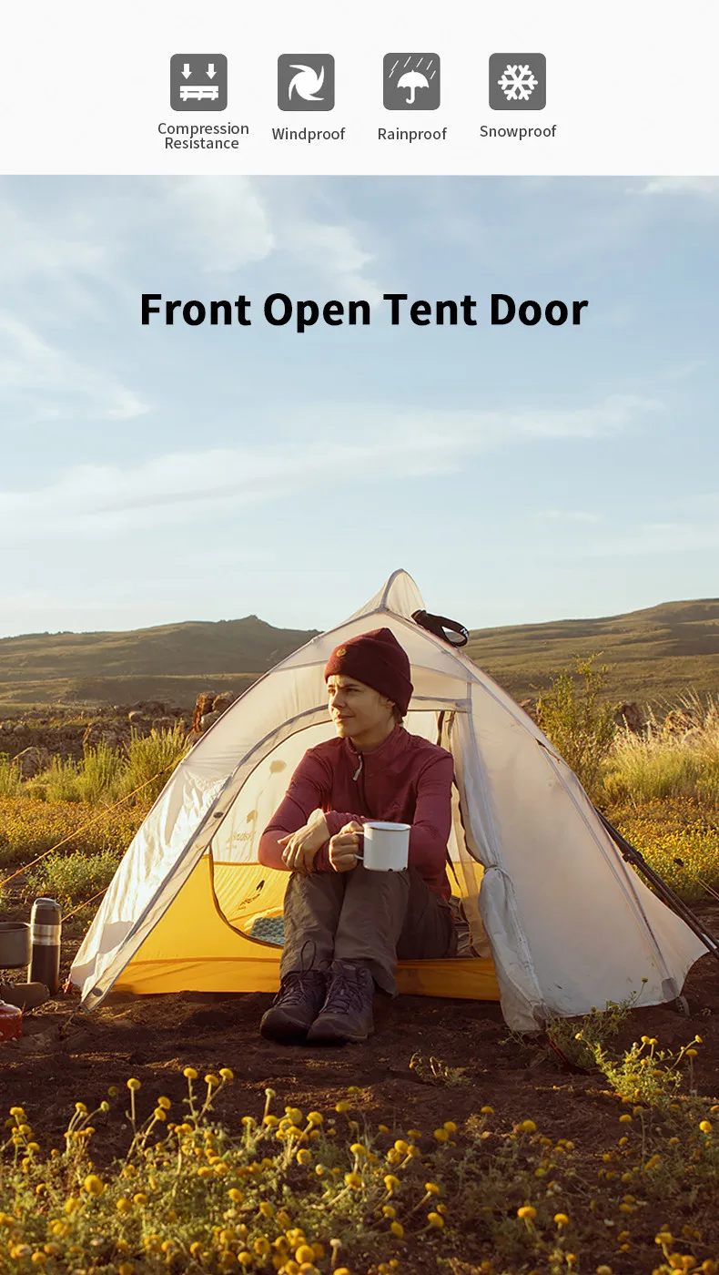 Naturehike Cloud Up модернизированная 10D силиконовая Ультралегкая 2 Presons палатка для кемпинга зимняя уличная походная палатка с бесплатным ковриком
