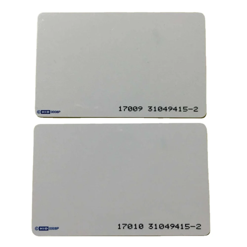 HID Corporation 1386 ISOProx II PVC Gloss Finish Imageable Proximity Access Card ISOCARD 125KHz 26Bit No Slot Punch