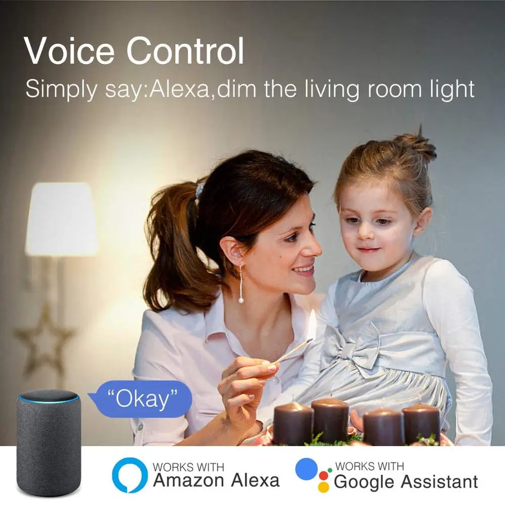 Boaz Wifi умная Свеча лампа E12 E14 E26 E27 приложение дистанционное управление Alexa Echo Google Home Tuya умная светодиодная Ночная лампочка с регулируемой яркостью