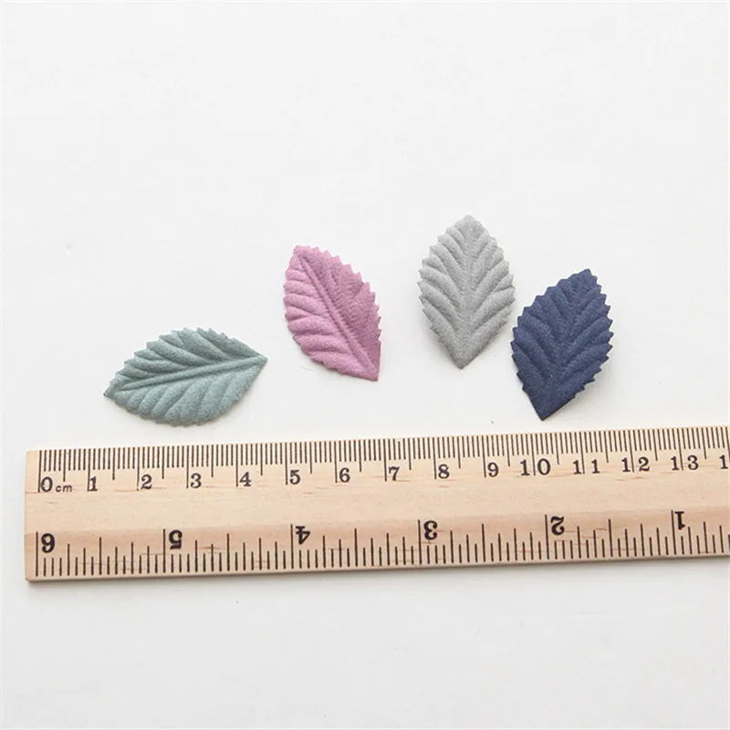 50Pcs Headwear Accessories Handmade Leaves DIY Craft Supplie Clothing Garment Wedding Decor Kids Scrapbooking Materials Leaves
