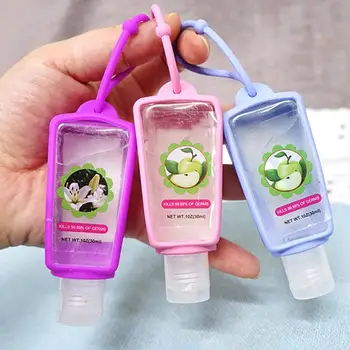 

3Pcs/Set 30ML Silicone Hanging Protective Case Bottle Holder for 30ml Hand Sanitizer Durable Protective Case without Sanitizer