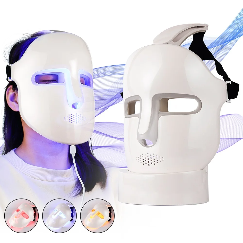 

Triangle Design 3 Colors LED Facial Mask Photon Light Therapy Anti-aging Anti Acne Wrinkle Removal Skin Tighten Skin Care Tools