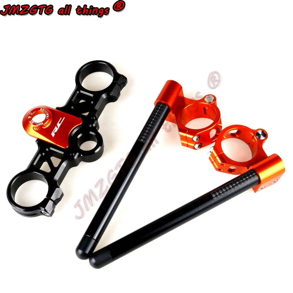 Racing CNC Clip On Handle Bars For KTM RC200 RC390