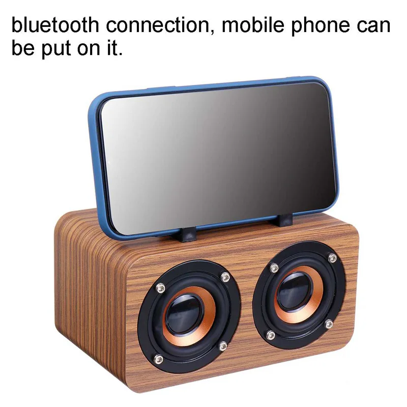 Деревянный беспроводной Bluetooth портативный динамик s сабвуфер стерео Бас система Bluetooth динамик TF USB MP3 плеер домашний усилитель