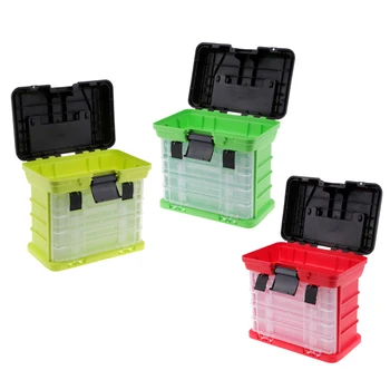 

Portable 4 Layers Fishing Tackle Box Sea Boat Fishing Lure Hook Bait Accessories Box Case with Handle Fishing Gear Holder Pesca
