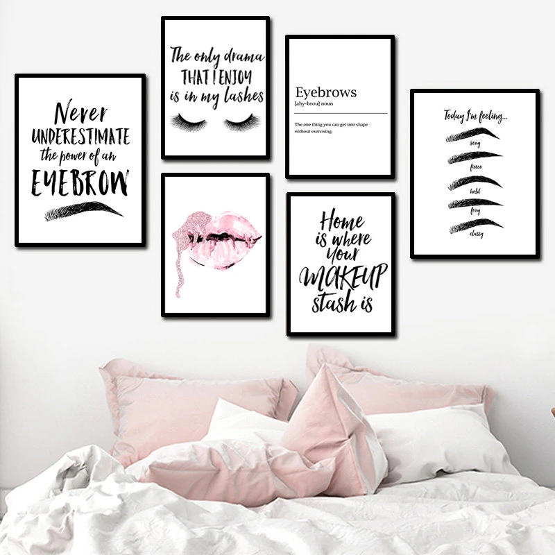 Peinture Murale Sur Toile Avec Citation De Sourcils Maquillage Et Affiche Pour Chambre De Fille Decoration De Maison Hd3008 Aliexpress Peinture Murale Sur Toile Avec Citation De Sourcils Maquillage Et Affiche Pour Chambre De Fille Decoration De Maison Hd3008 Aliexpress