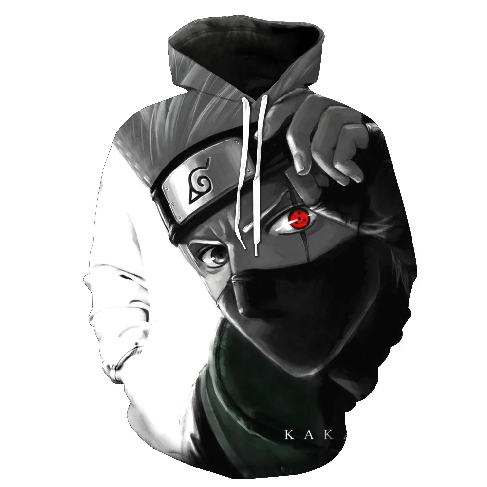 3D Anime Naruto Hoodies Men/women fashion Hot Streetwear Sasuke kakashi 3D Print Men