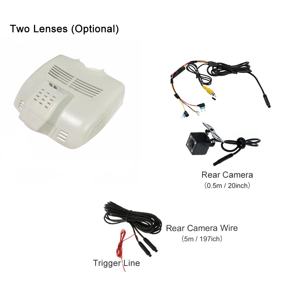 Beige Double Camera Автомобильный регистратор DVR видеорегистратор камера Wifi цифровой видеорегистратор для Mercedes Benz CLS Class W218 CLS350 CLS400 CLS500 CLS63 - Название цвета: Beige Double Camera
