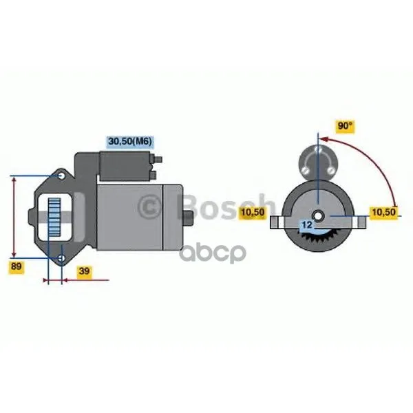 Стартер 12v 2kw Bosch арт. 0986021810