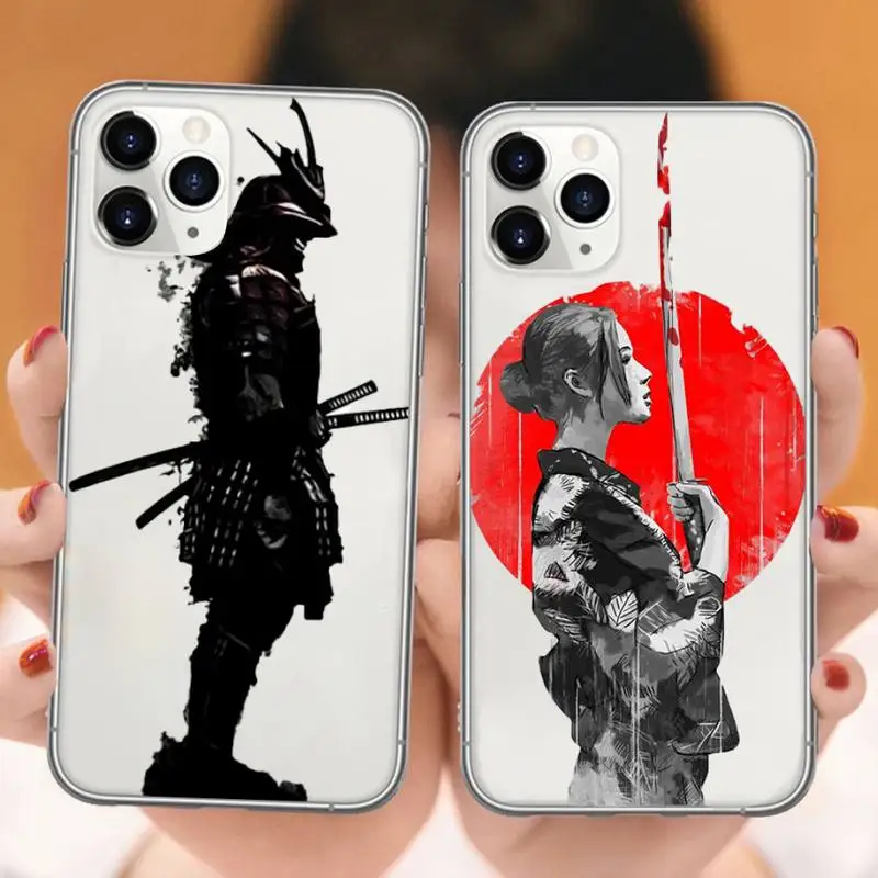 

Japanese samurai oni mask Phone Case Transparent soft For iphone 5 5s 5c se 6 6s 7 8 11 12 plus mini x xs xr pro max