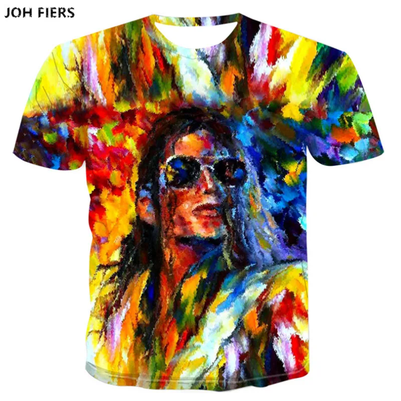 

Michael Joseph Jackson 3D T-shirts Harajuku Men Women 3D t shirts Short Sleeve Print Summer Men women Fashion T-shirt Doodling