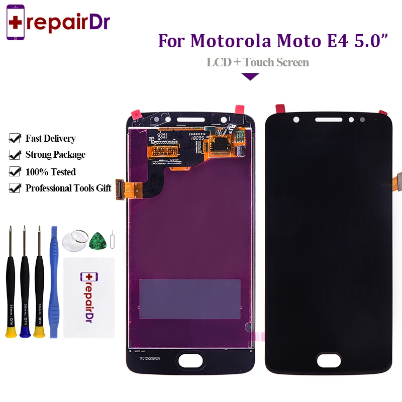 LCD For Motorola Moto E4 Display Touch Screen Digitizer Assembly 5.0'' XT1762 XT177 Lcd | Мобильные телефоны и